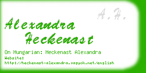 alexandra heckenast business card